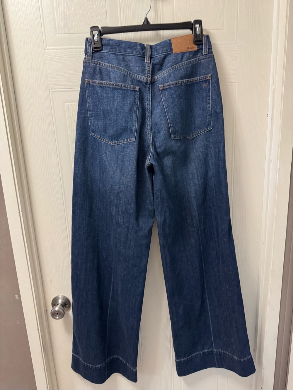Madewell Wide-Leg High-Rise Jeans in Dark Indigo - Picture 12 of 13